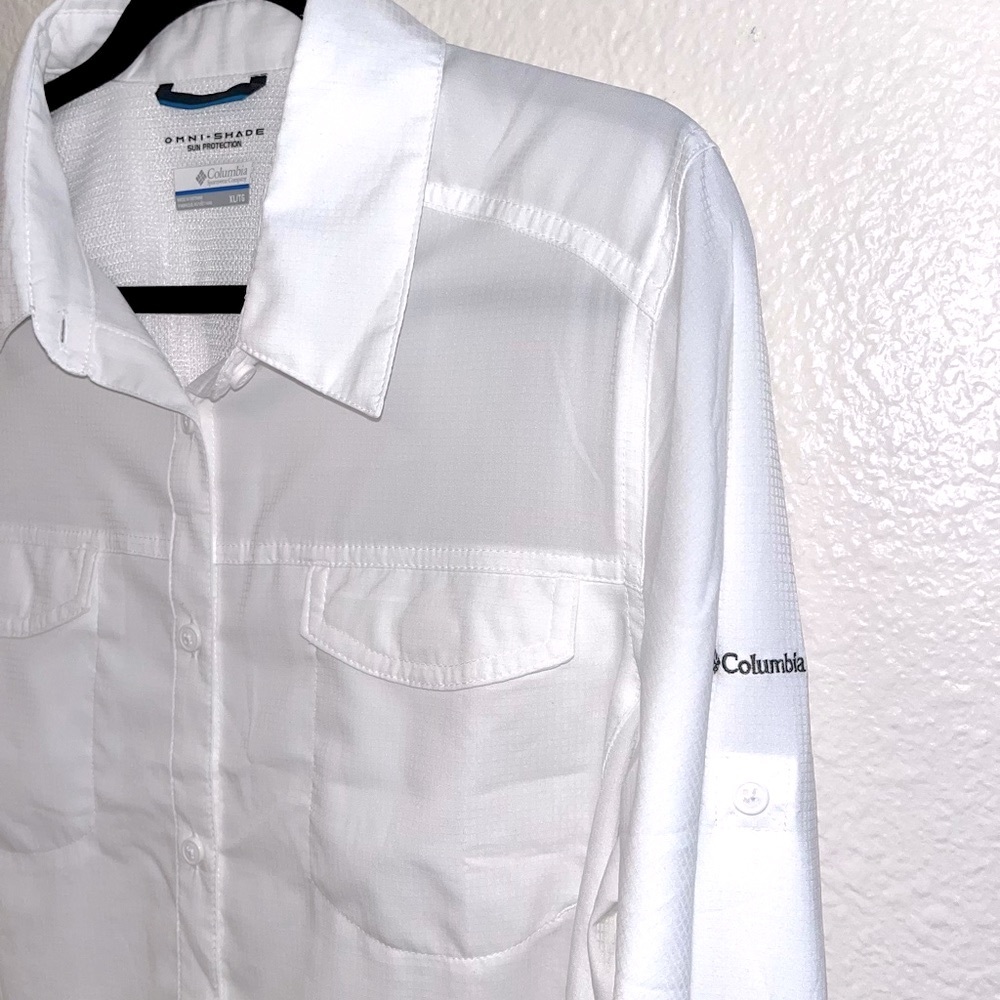 Columbia Silver Ridge Lite Long-Sleeve white Shirt Women’s size XL - Picture 7 of 12